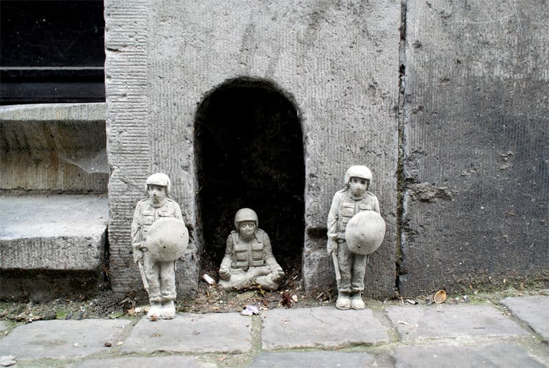  by Isaac Cordal in Barcelona