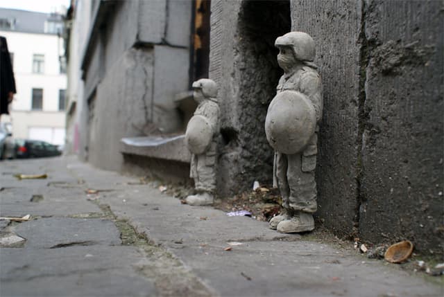  by Isaac Cordal in Barcelona