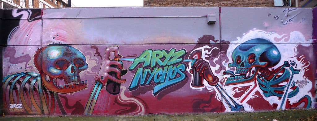  by Aryz, Nychos in London