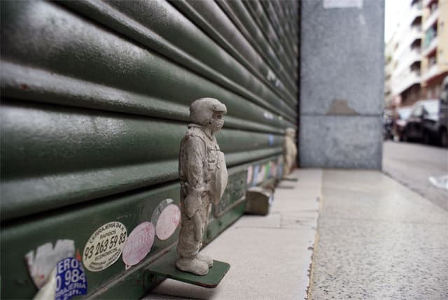  by Isaac Cordal in Barcelona